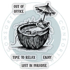 Craft Consortium Oliver's Adventures Paradise Clear Stamps ccdwstp005 image 1