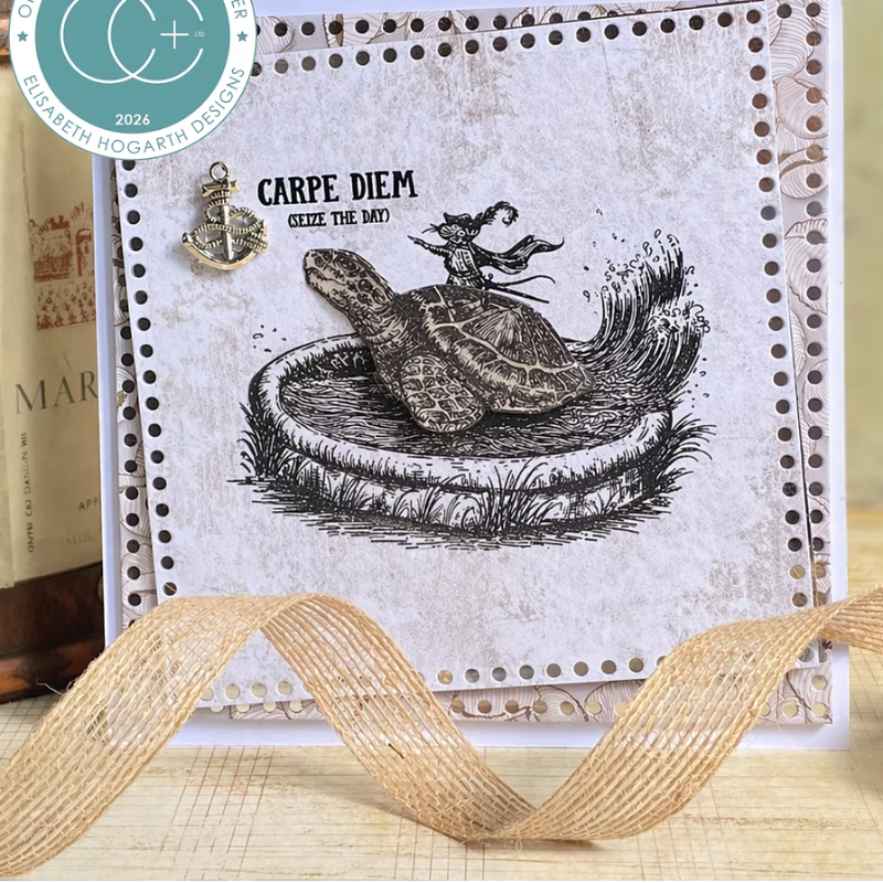 Craft Consortium Oliver's Adventures Seize The Day Clear Stamps ccdwstmp020 raffia ribbon