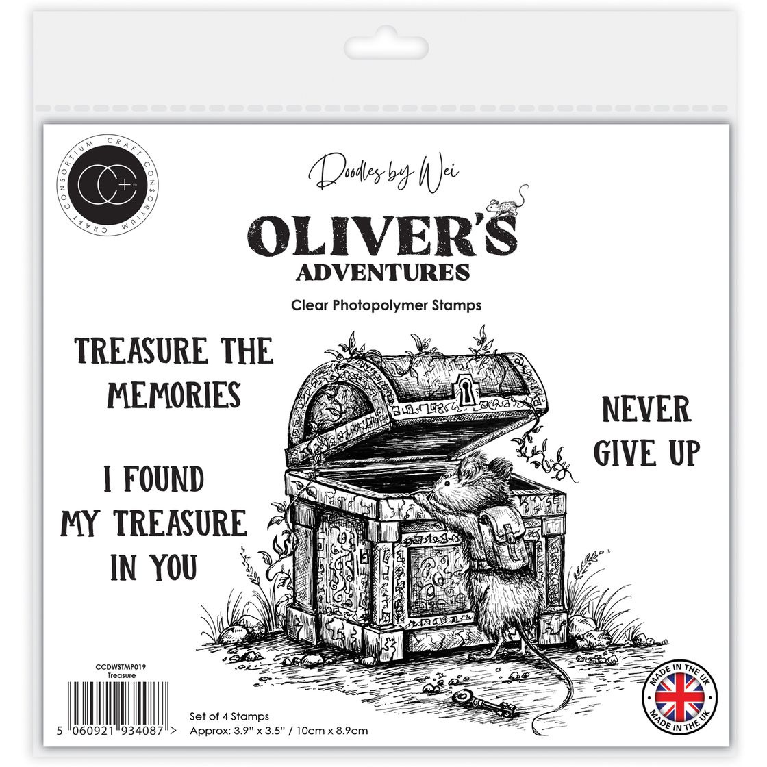 Craft Consortium Oliver's Adventures Treasure Clear Stamps ccdwstmp019