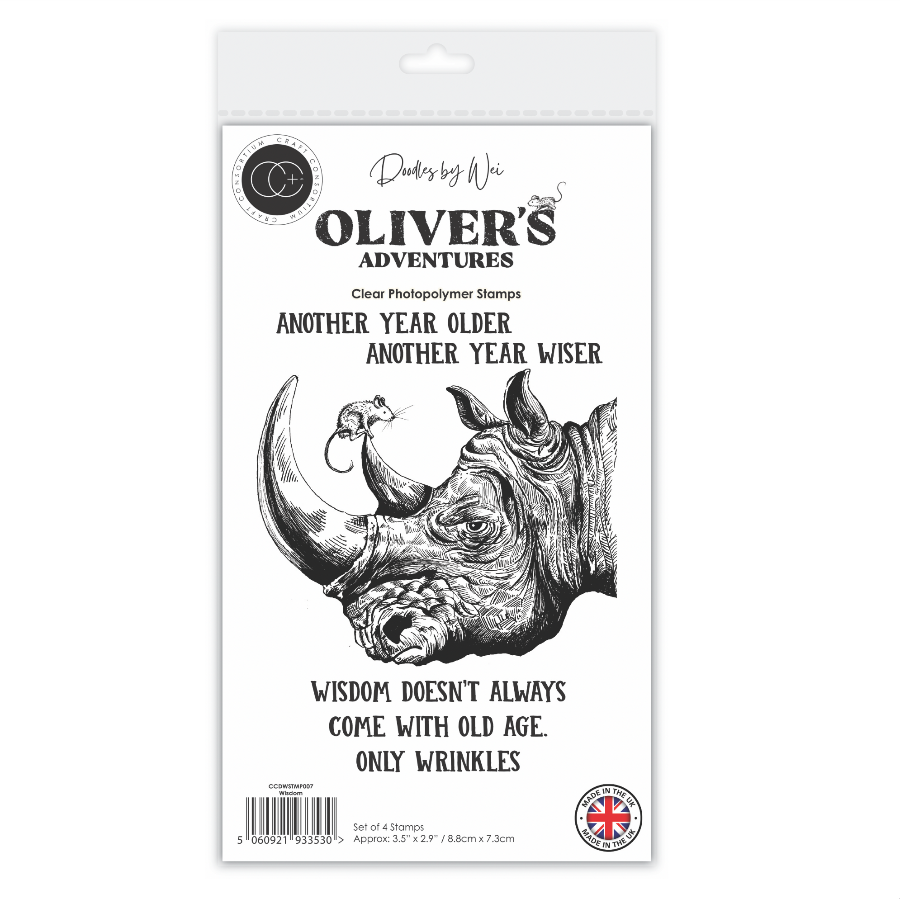 Craft Consortium Oliver's Adventures Wisdom Clear Stamps ccdwstp007
