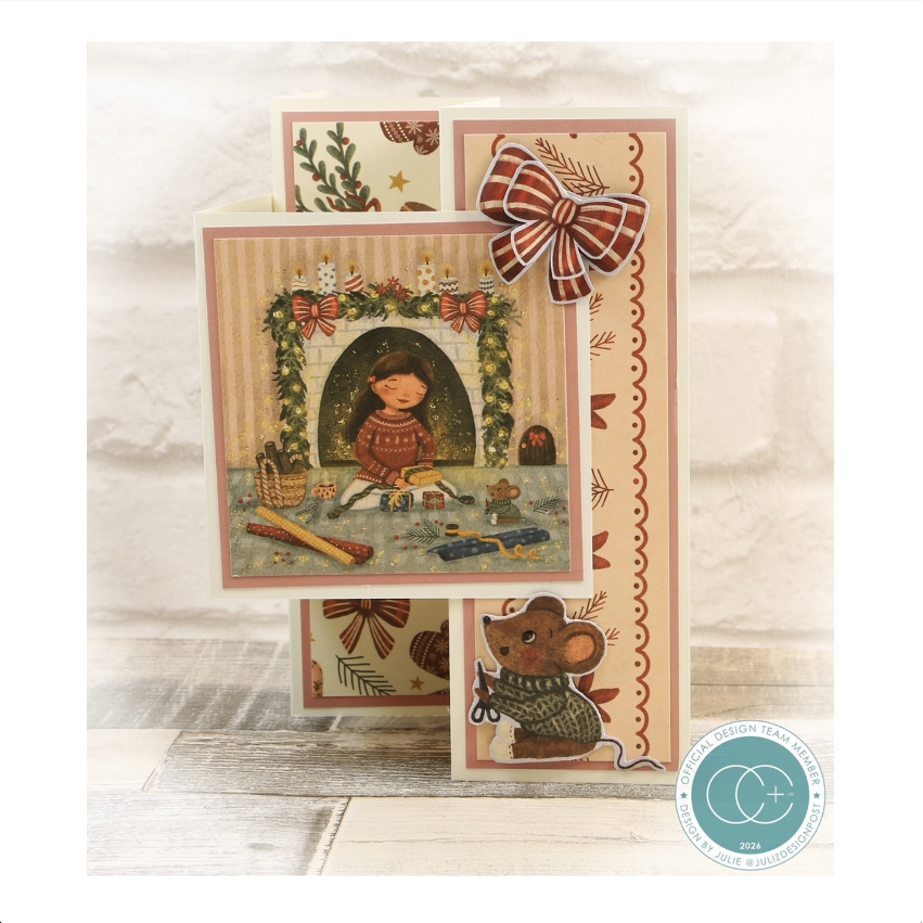 Craft Consortium Olivia's Christmas Tale 6 x 6 Paper Pad ccppad050b christmas mouse card