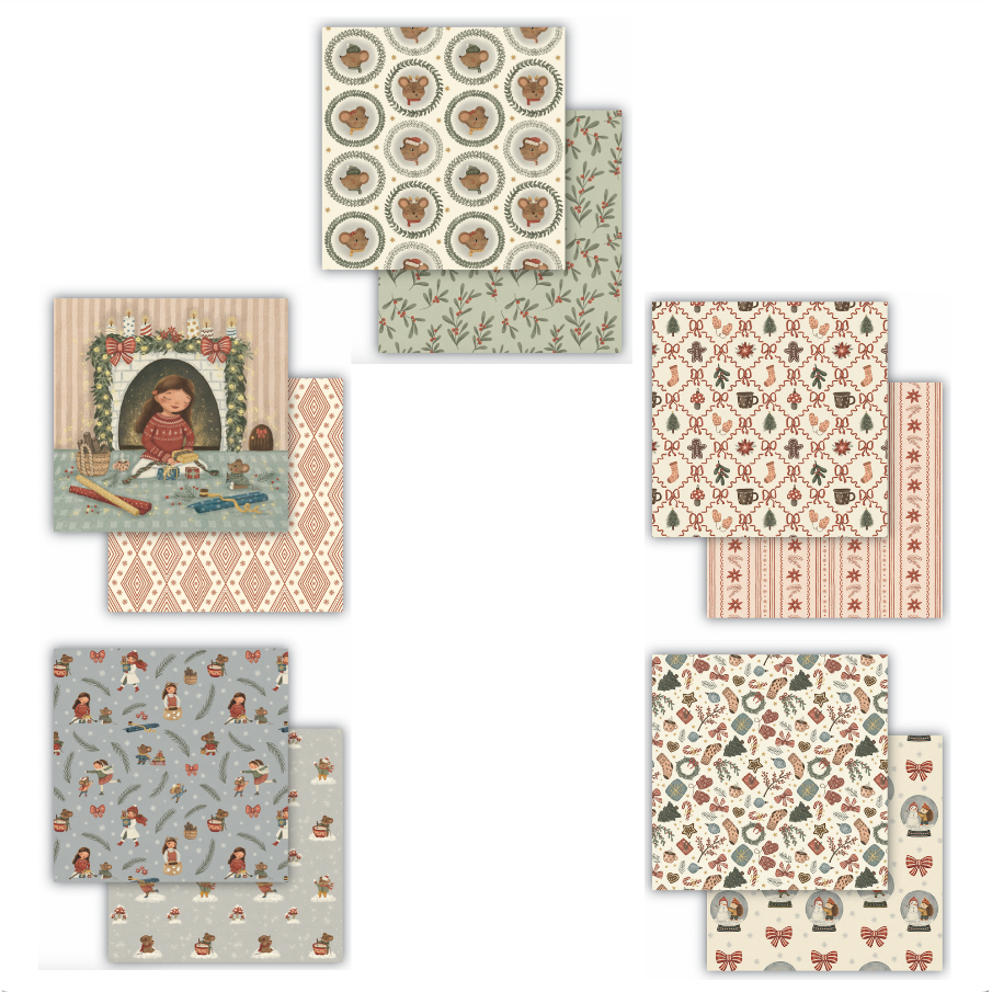 Craft Consortium Olivia's Christmas Tale 6 x 6 Paper Pad ccppad050b paper images 2