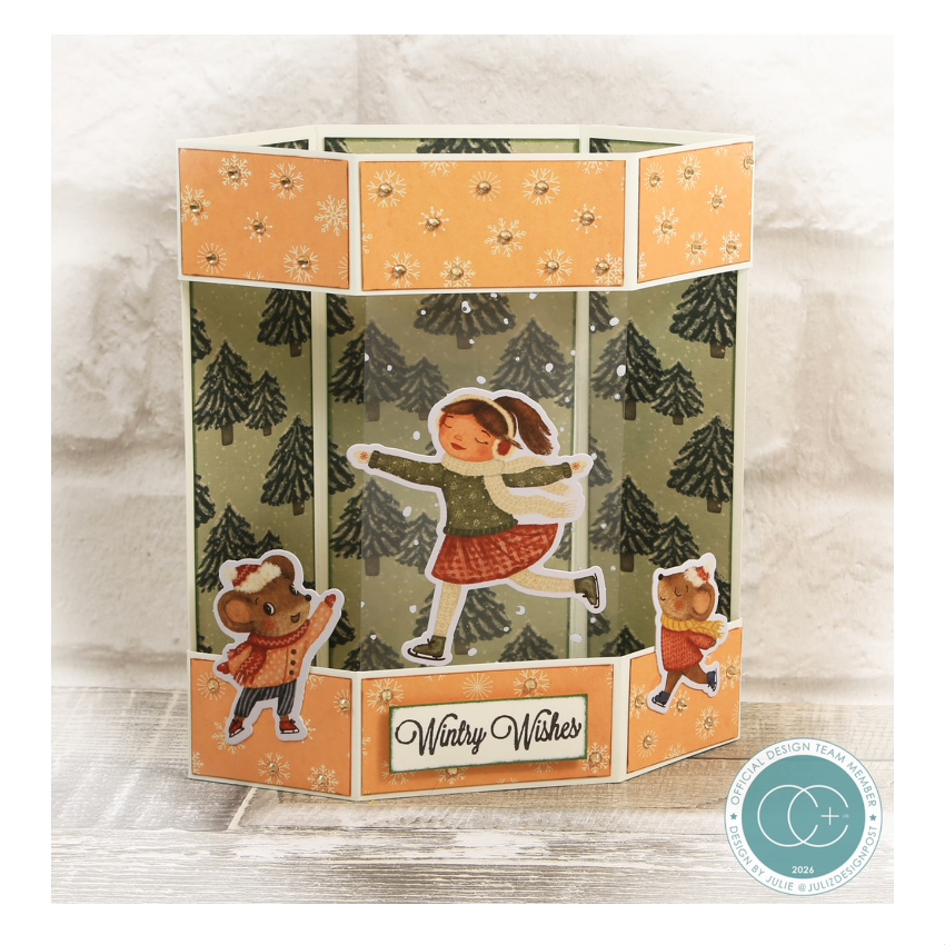 Craft Consortium Olivia's Christmas Tale 6 x 6 Paper Pad ccppad050b wintry wishes card