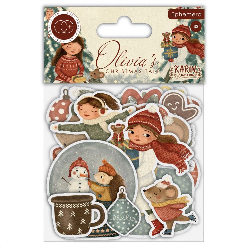 Craft Consortium Olivia's Christmas Tale Ephemera cceph016