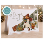 Craft Consortium Olivia's Christmas Tale Ephemera cceph016 sleigh bells ring card