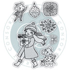 Craft Consortium Olivia's Christmas Tale Presents Clear Stamps ccstmp105 contents inside package