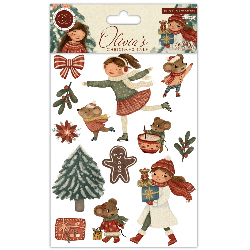 Craft Consortium Olivia's Christmas Tale Rub On Transfer Sheets ccrubt010
