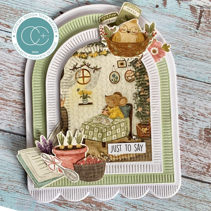 Craft Consortium Olivia's Wildflower Adventures 8 x 8 inch Paper Pad cclpad003 arched frames