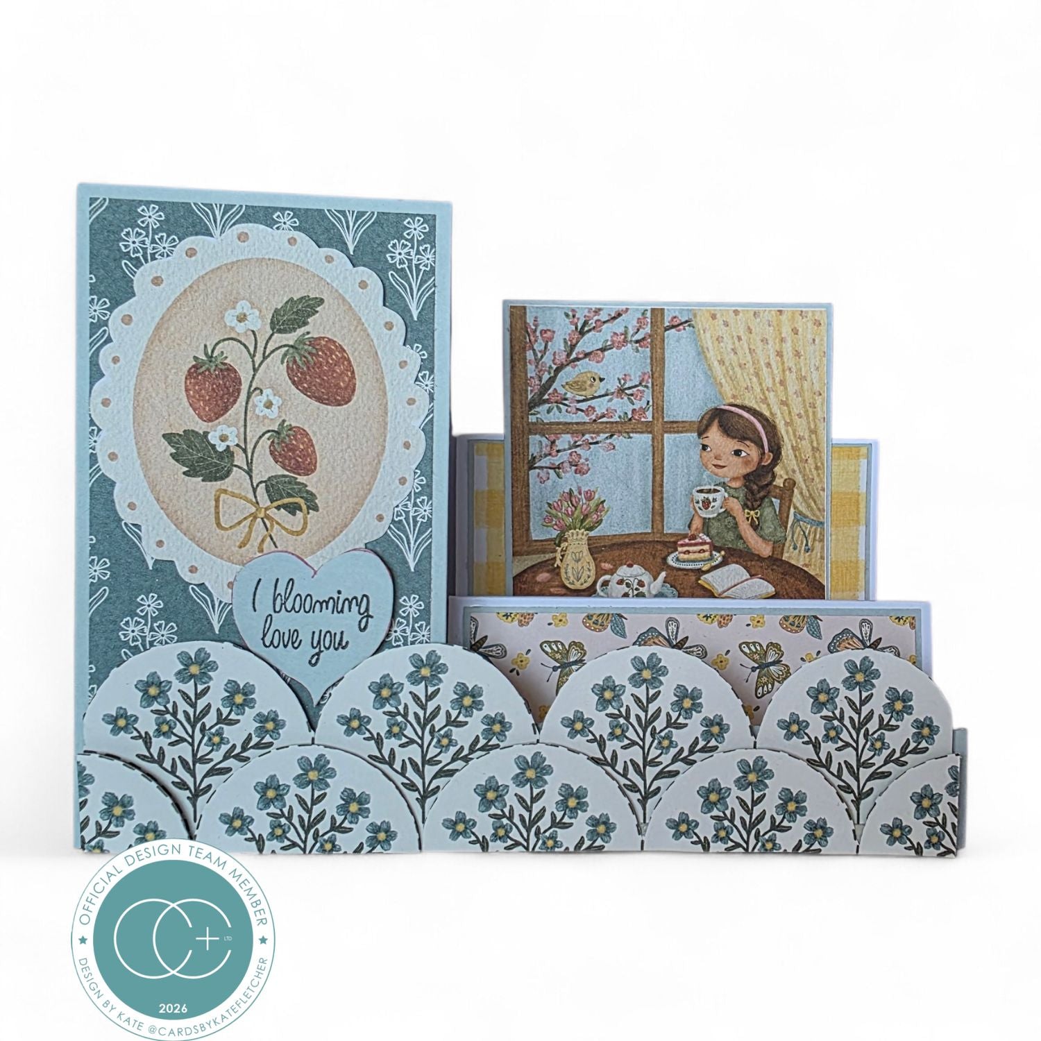Craft Consortium Olivia's Wildflower Adventures 8 x 8 inch Paper Pad cclpad003 bird in a tree