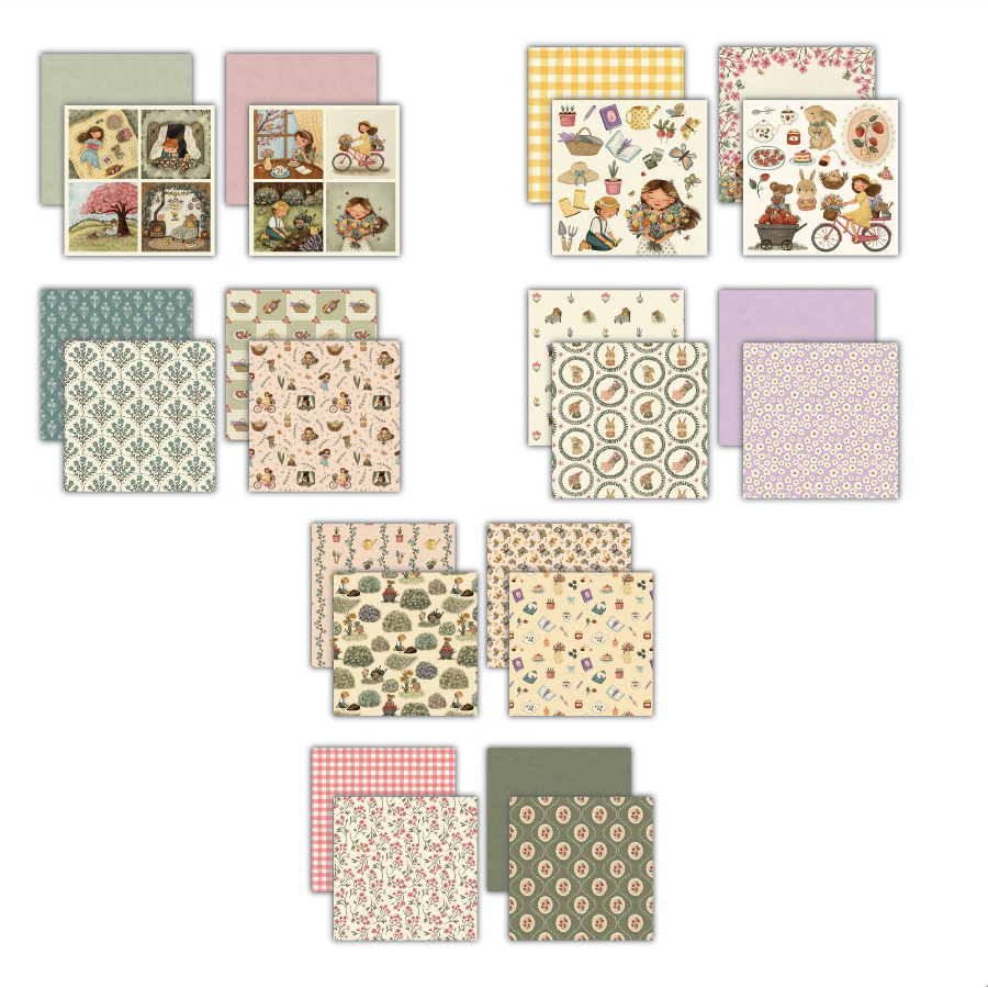 Craft Consortium Olivia's Wildflower Adventures 8 x 8 inch Paper Pad cclpad003 images
