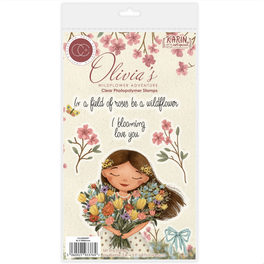 Craft Consortium Olivia's Wildflower Adventures Be A Wildflower Clear Stamps cclstmp007