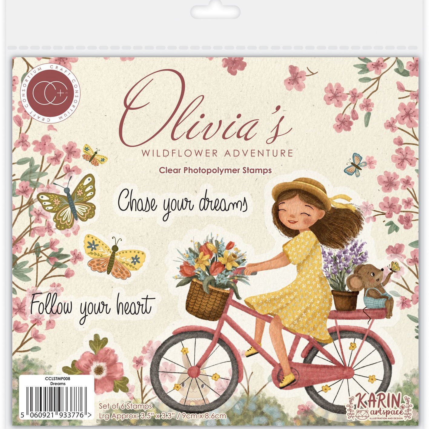 Craft Consortium Olivia's Wildflower Adventures Dreams Clear Stamps cclstmp008