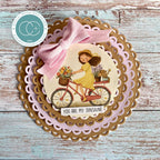 Craft Consortium Olivia's Wildflower Adventures Dreams Clear Stamps cclstmp008 pink bow