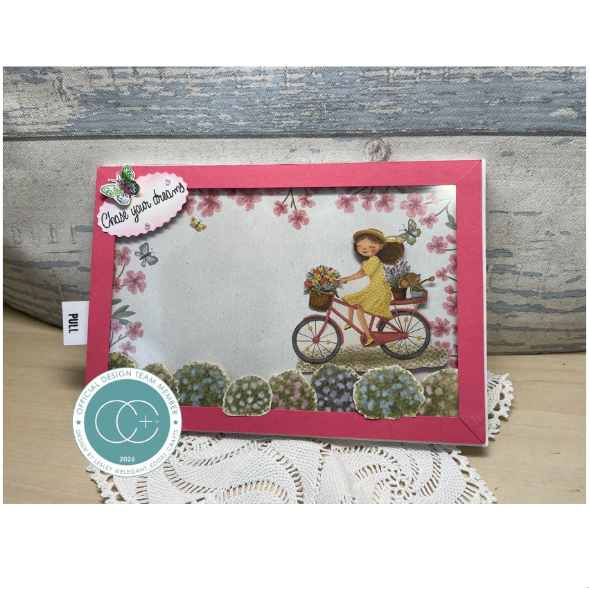 Craft Consortium Olivia's Wildflower Adventures Dreams Clear Stamps cclstmp008 red frame