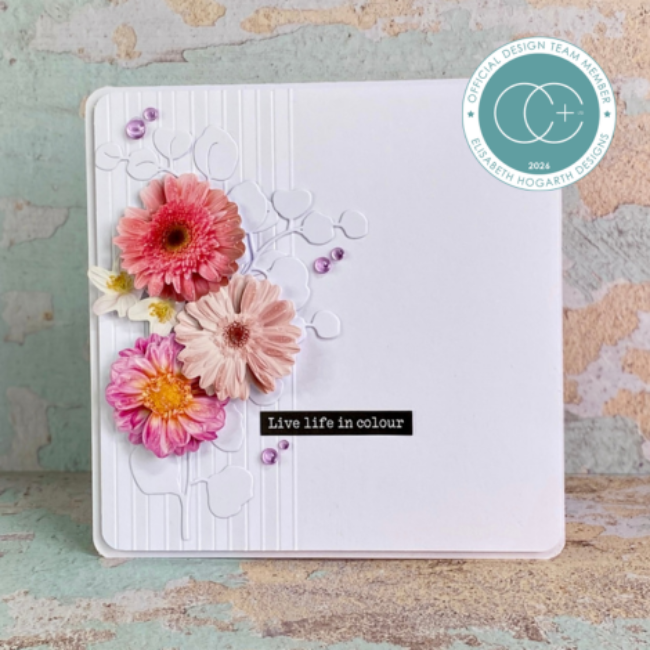 Craft Consortium Soft Pastel 3D Decoupage Flowers cestk001 live life in color card