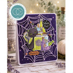Craft Consortium Spell Book Clear Stamps cclstmp013 spiderweb card