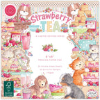 Craft Consortium Strawberry Tea 8 x 8 inch Paper Pad cclpad002
