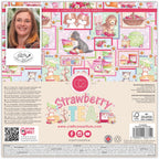 Craft Consortium Strawberry Tea 8 x 8 inch Paper Pad cclpad002 back of paper pad