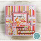 Craft Consortium Strawberry Tea 8 x 8 inch Paper Pad cclpad002 lots of stripes