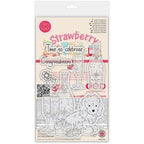 Craft Consortium Strawberry Tea Celebrate Clear Stamps cclstmp006 outline