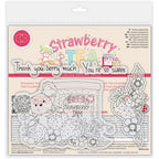 Craft Consortium Strawberry Tea So Sweet Clear Stamps cclstmp004 outline