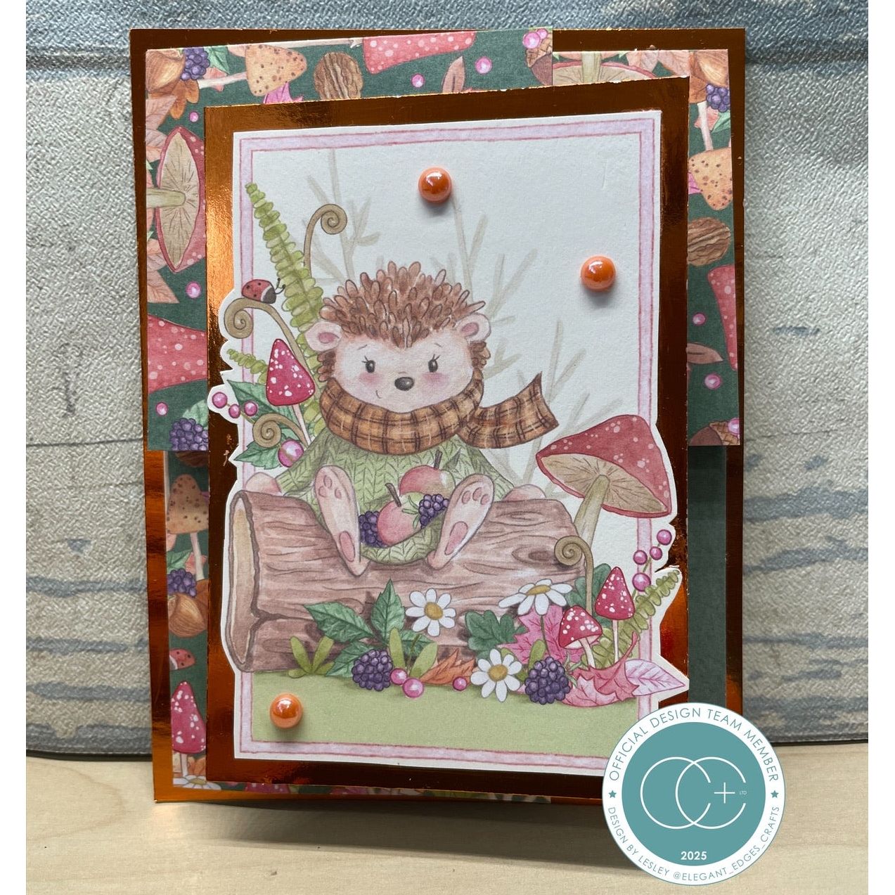 Craft Consortium Tales From Oak Wood 8 x 8 inch Paper Pad cclpad001 hedgehog