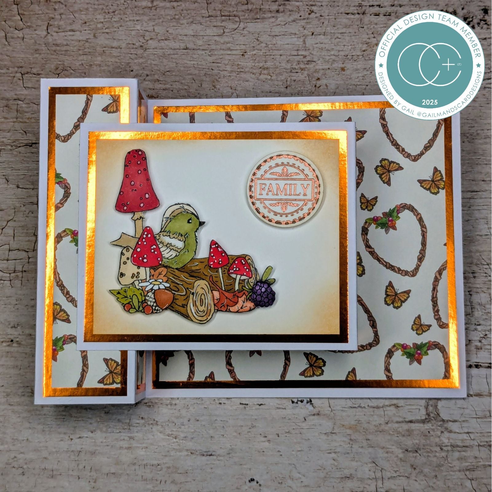 Craft Consortium Tales From Oak Wood Falling Leaves Clear Stamps cclstmp002 bird