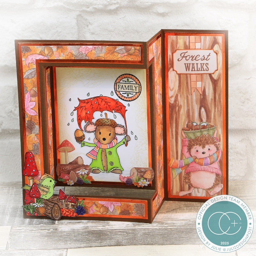 Craft Consortium Tales From Oak Wood Falling Leaves Clear Stamps cclstmp002 family