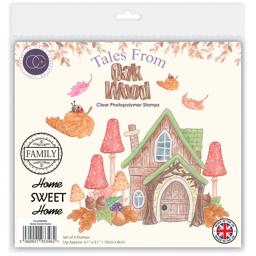 Craft Consortium Tales From Oak Wood Home Sweet Home Clear Stamps cclstmp003