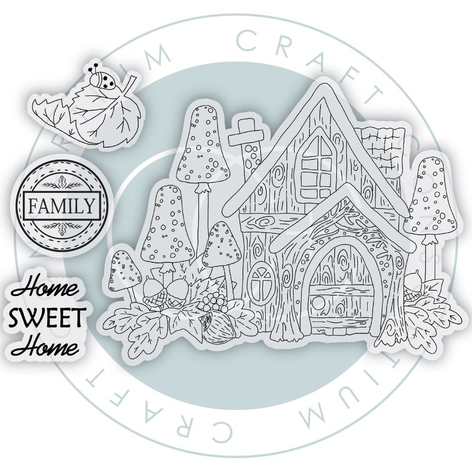Craft Consortium Tales From Oak Wood Home Sweet Home Clear Stamps cclstmp003 image 1