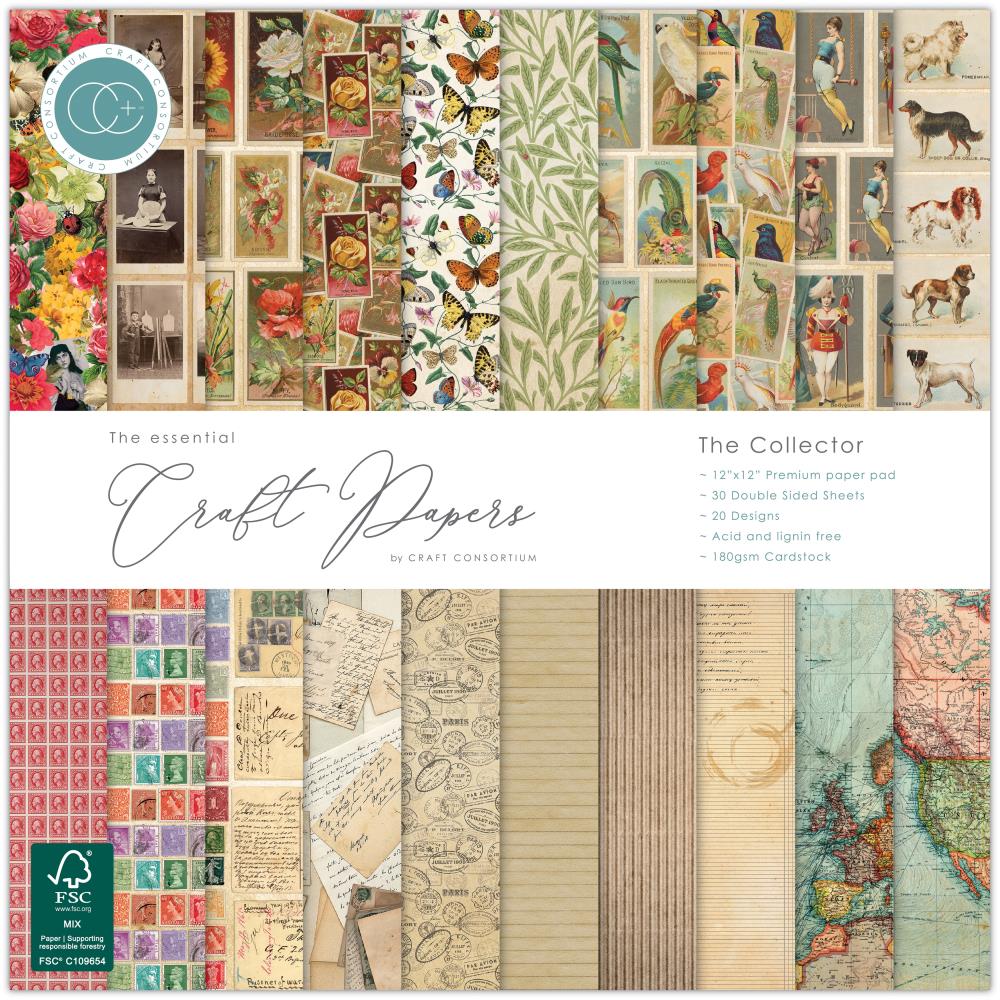 Craft Consortium The Collector 12 x 12 inch Premium Paper Pad ccepad038 1