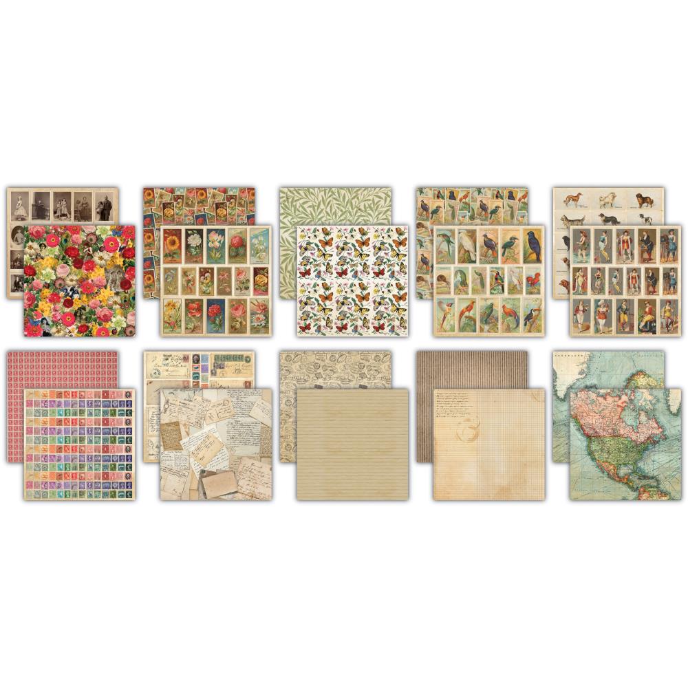 Craft Consortium The Collector 12 x 12 inch Premium Paper Pad ccepad038 all images