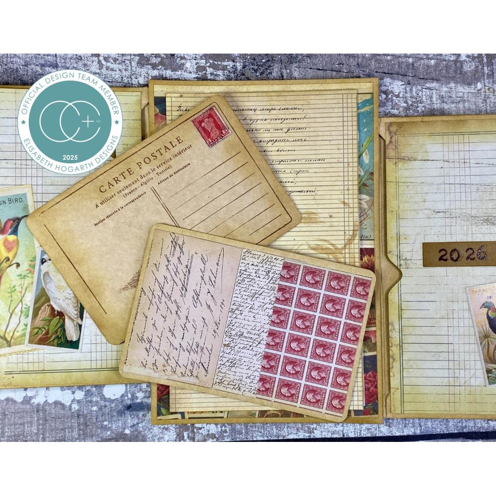 Craft Consortium The Collector Postcard Clear Stamps ccestmp016 journals