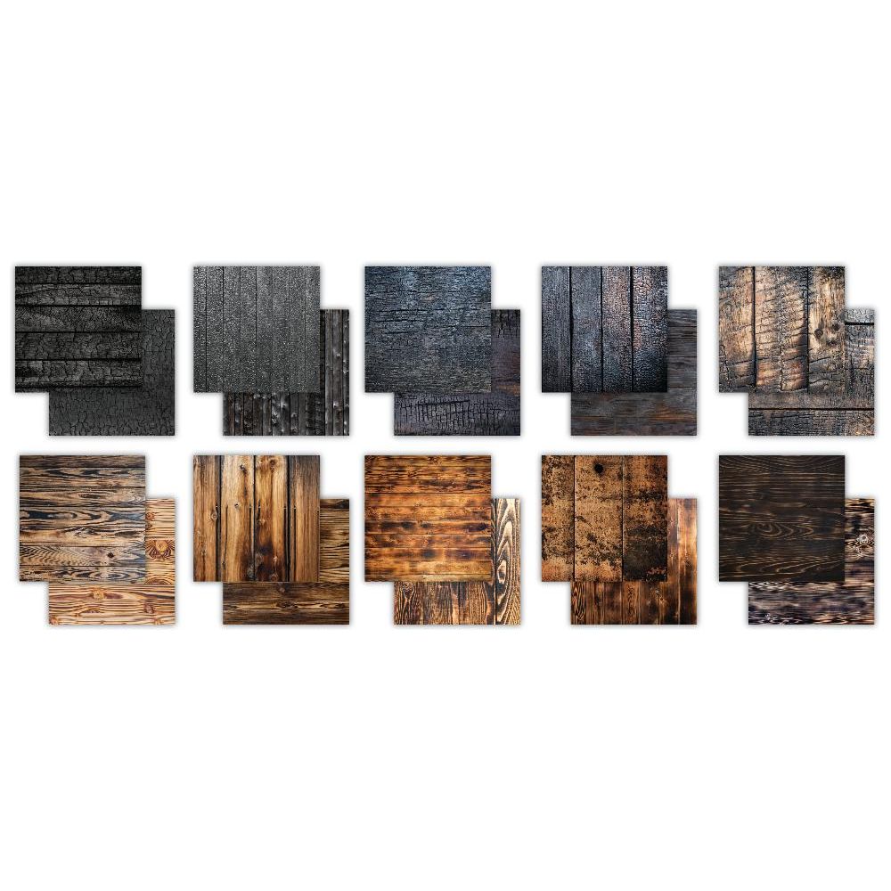 Craft Consortium The Essential Scorched Wood 12 x 12 inch Paper Pack ccepad034 product image