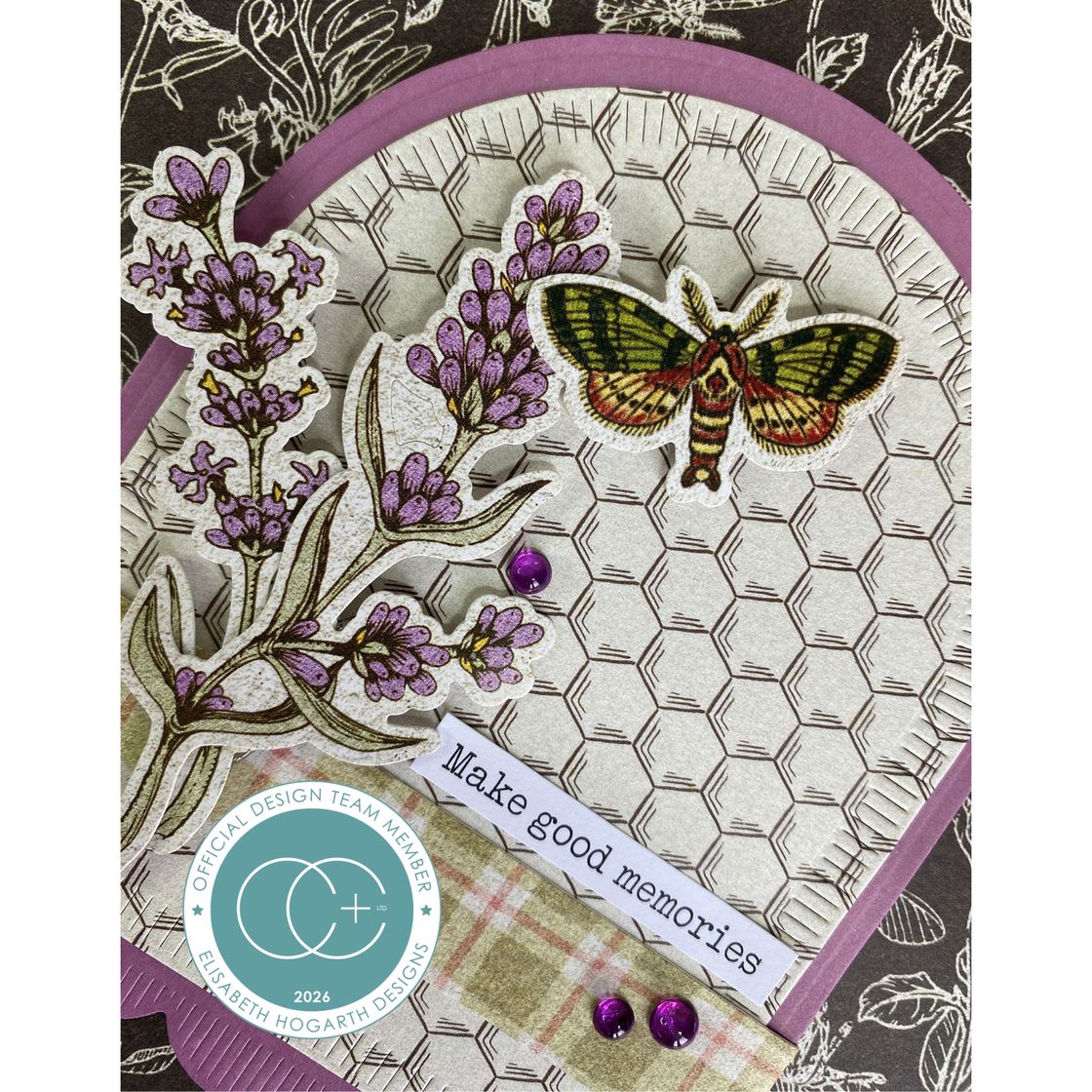 Craft Consortium Vintage Summer 12 x 12 Paper Pack ccpad049 purple flowers card