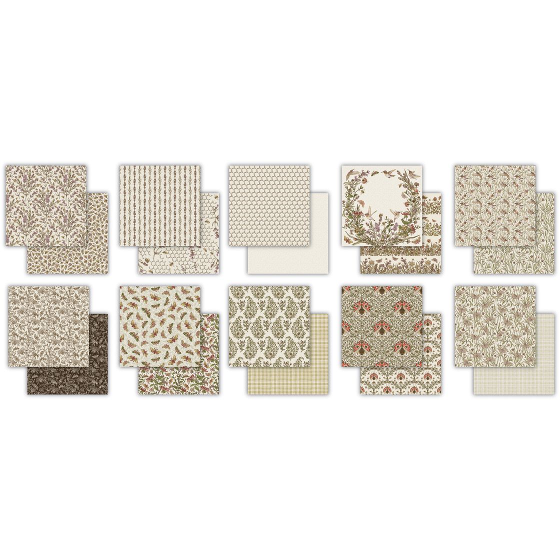 Craft Consortium Vintage Summer 6 x 6 inch Paper Pack ccppad049b all paper images