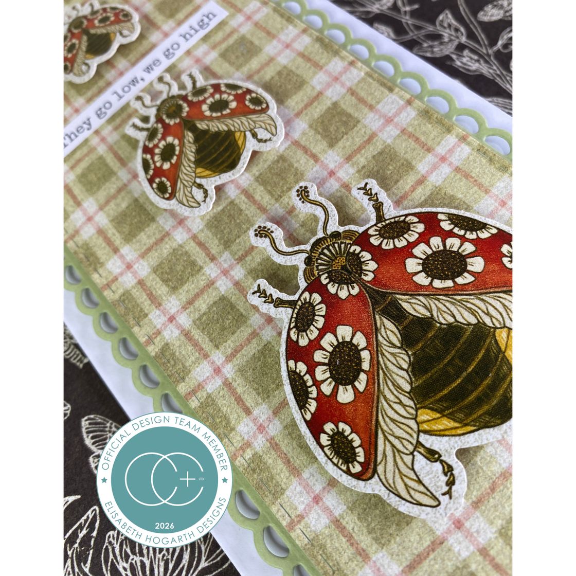Craft Consortium Vintage Summer 6 x 6 inch Paper Pack ccppad049b green plaid background card
