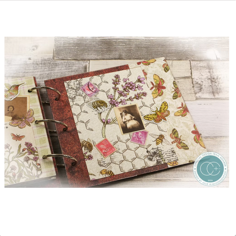Craft Consortium Vintage Summer Rub On Transfers ccrubt009 bees moths album page