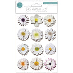 Craft Consortium White 3D Decoupage Flowers cestk004