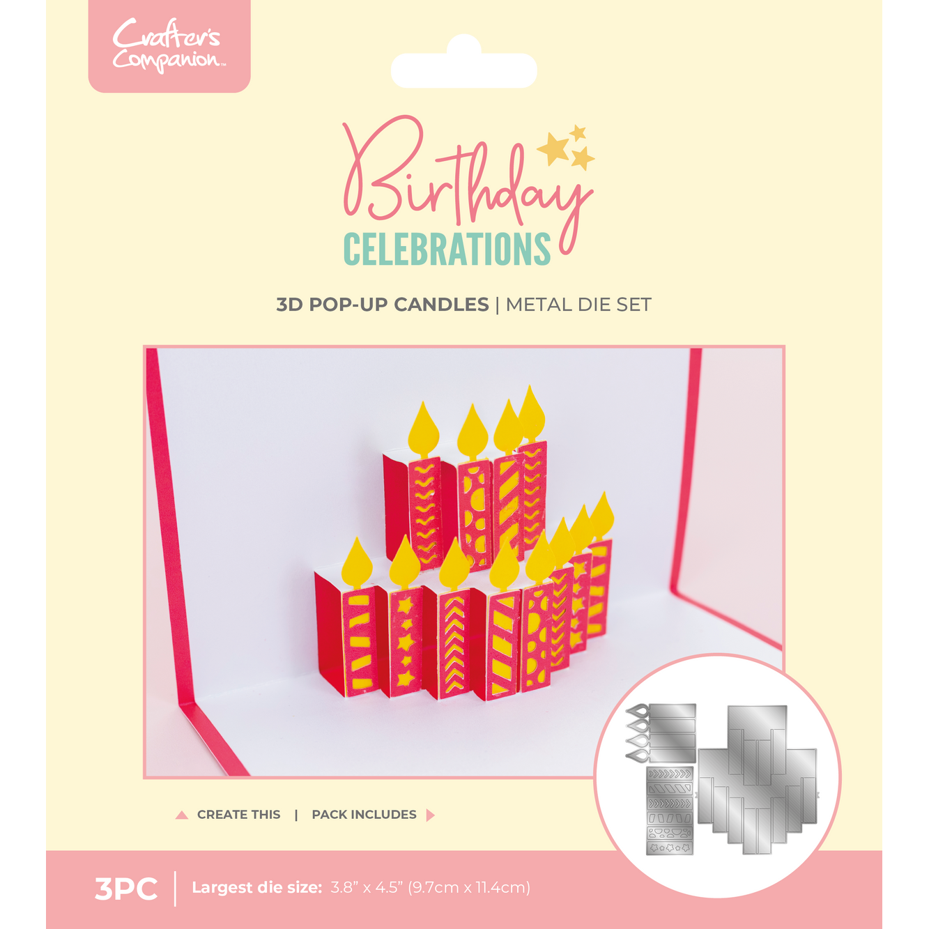 Crafter's Companion 3D Pop-Up Candles Dies cc-bc-md-3dcan