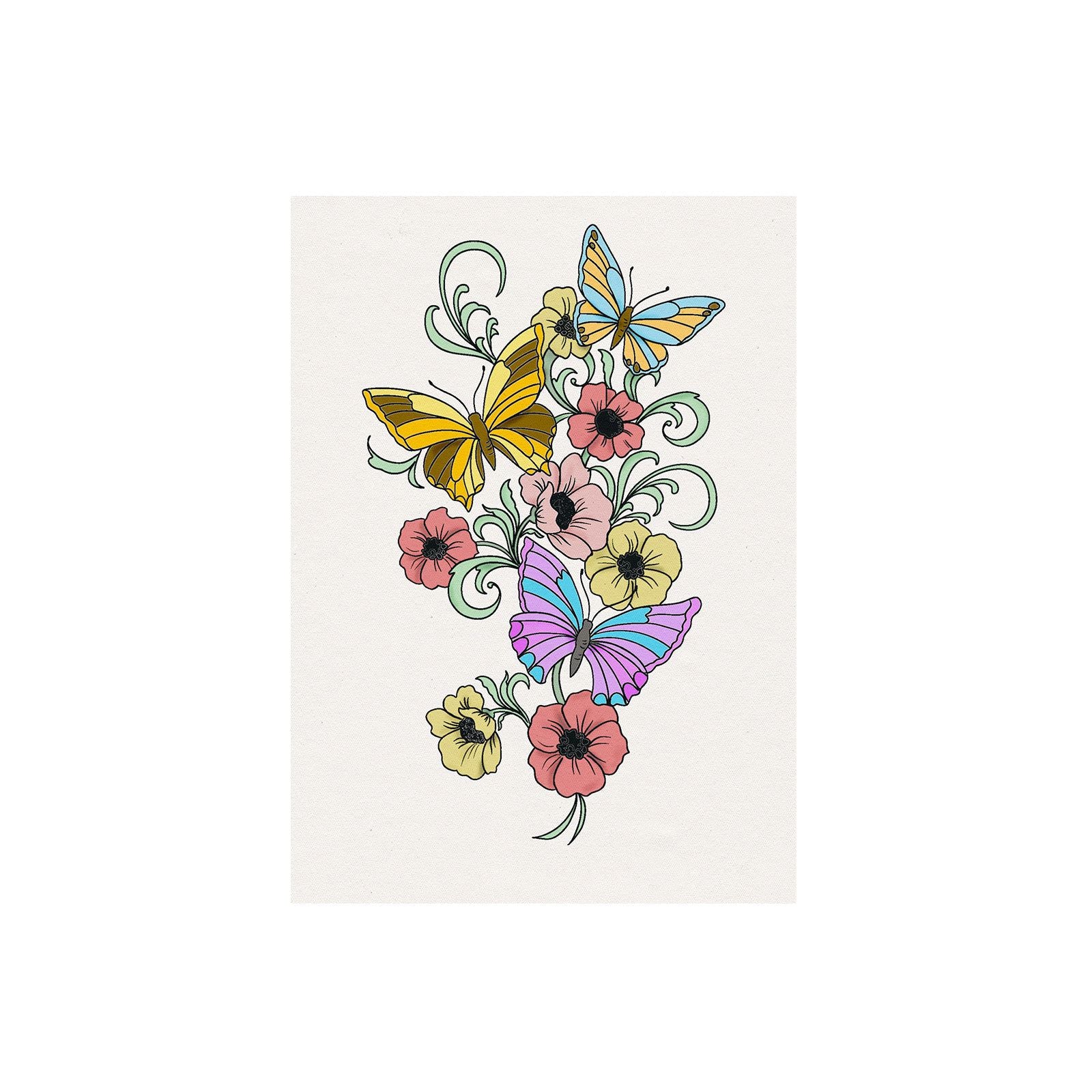 Crafter's Companion 42 Colour Flip Watercolour Paint Palette cc-flip-watpal Butterfly Card