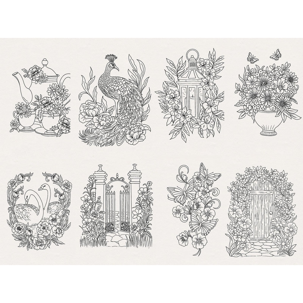 Crafter's Companion 5 x 7 Floral Watercolouring Sheets cc-pad5-pwat