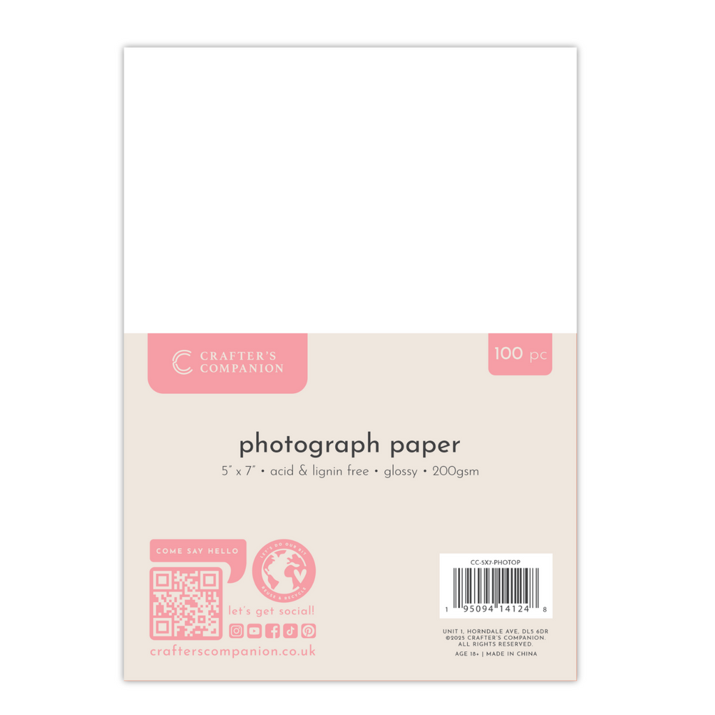 Crafter's Companion 5 x 7 Inch Glossy Photograph Paper cc-5x7-photop