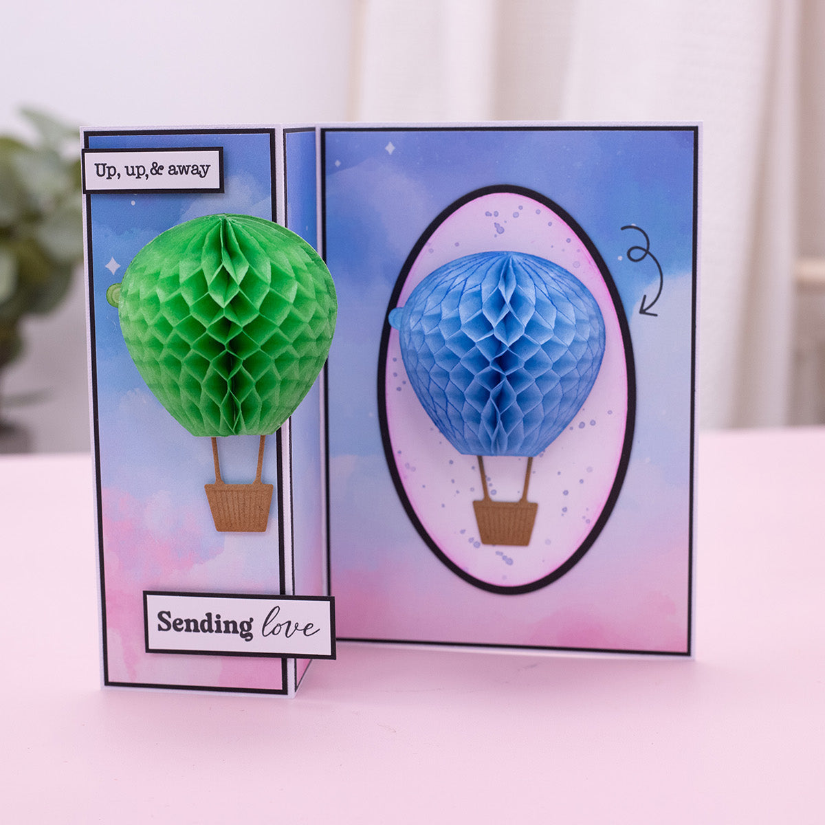 Crafter's Companion A5 Honeycomb Paper Pack cc-honcomb-a5 Hot Air Balloon Card
