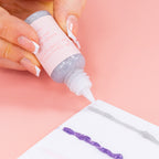 Crafter's Companion A Christmas Dream Glitter Glue 3 Pack ss-acd-glglu3 Silver Tip Close Up in Action