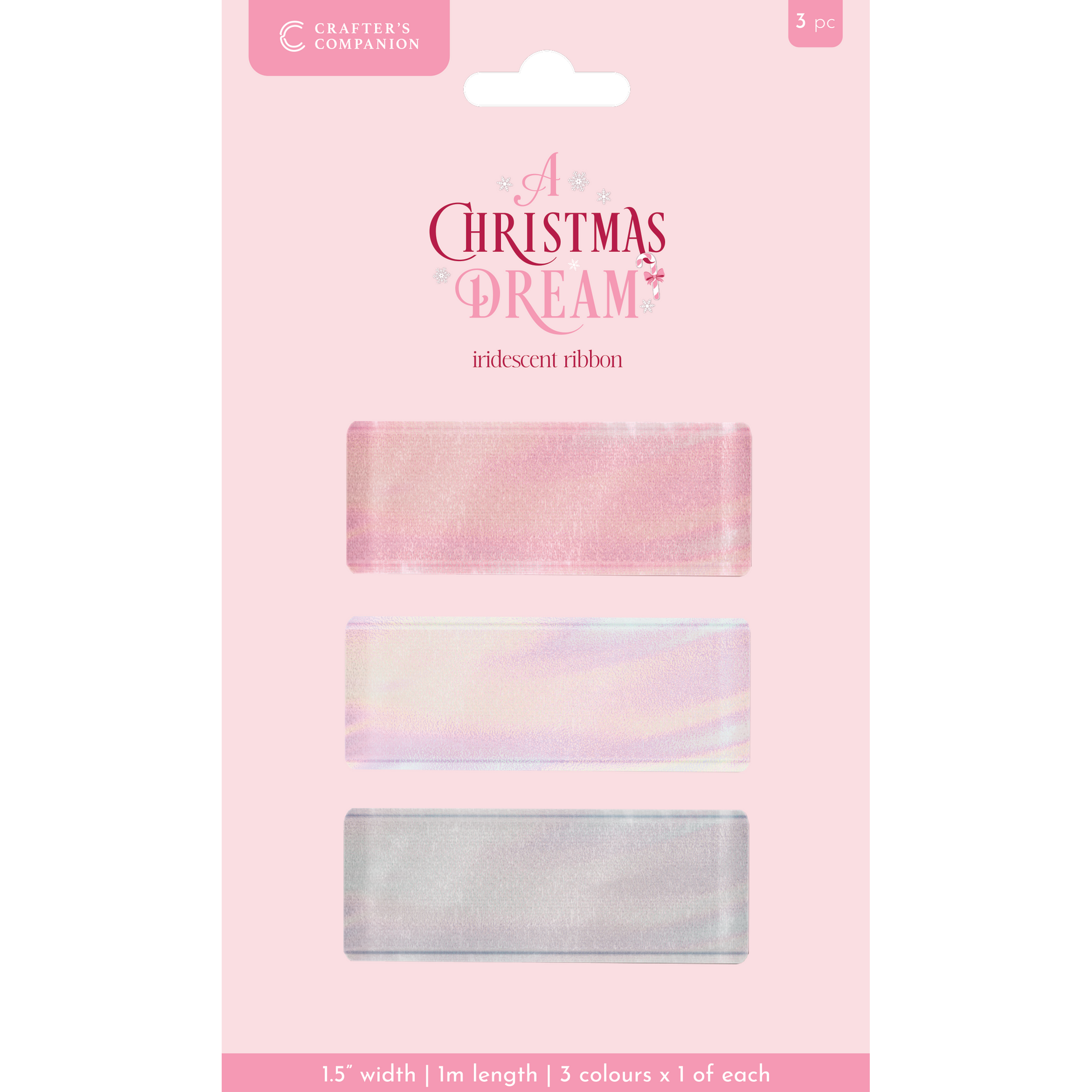 Crafter's Companion A Christmas Dream Iridescent Ribbon ss-acd-irib