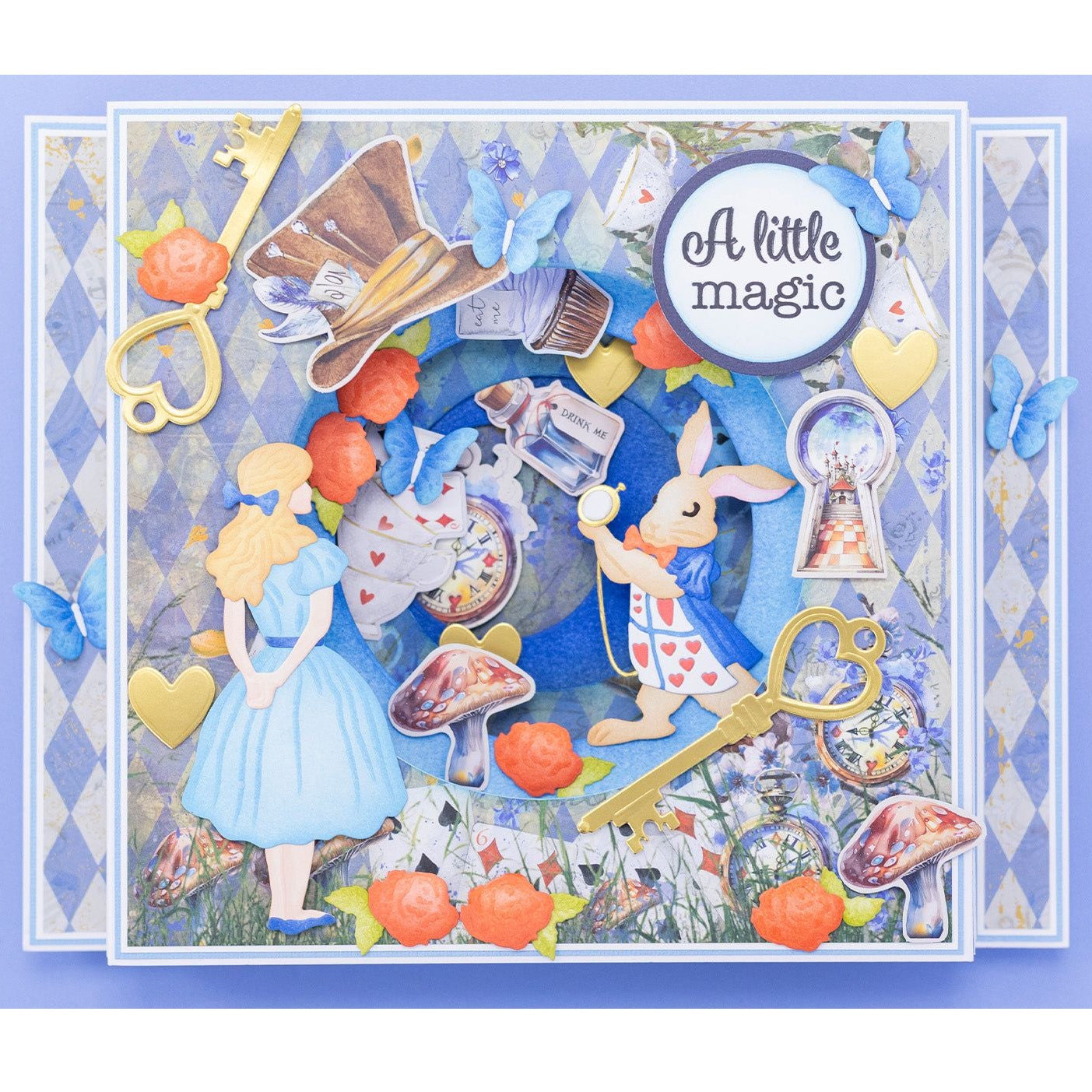 Crafter's Companion Alice And Rabbit Dies cc-tow-md-alrab A Little Magic Card