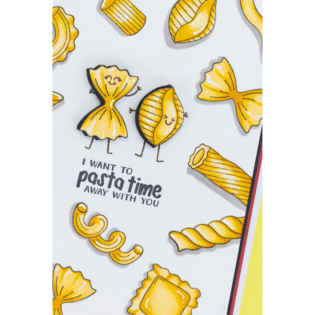 Crafter’s Companion All the Pasta-bilities 2D Embossing Folder cc-plv-ef4-atpb Pasta Time Card