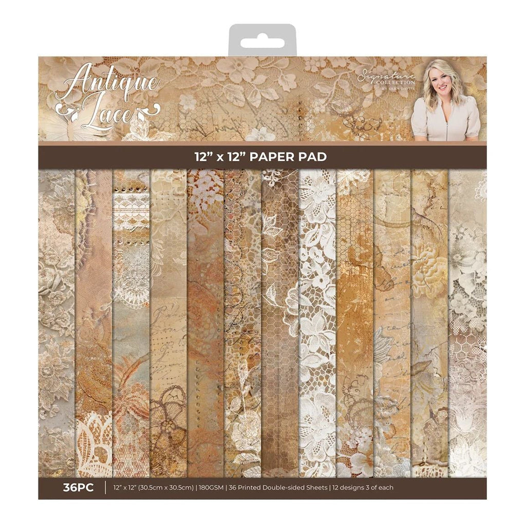 Crafter's Companion Antique Lace 12 x 12 Paper Pad ss-al-pad12