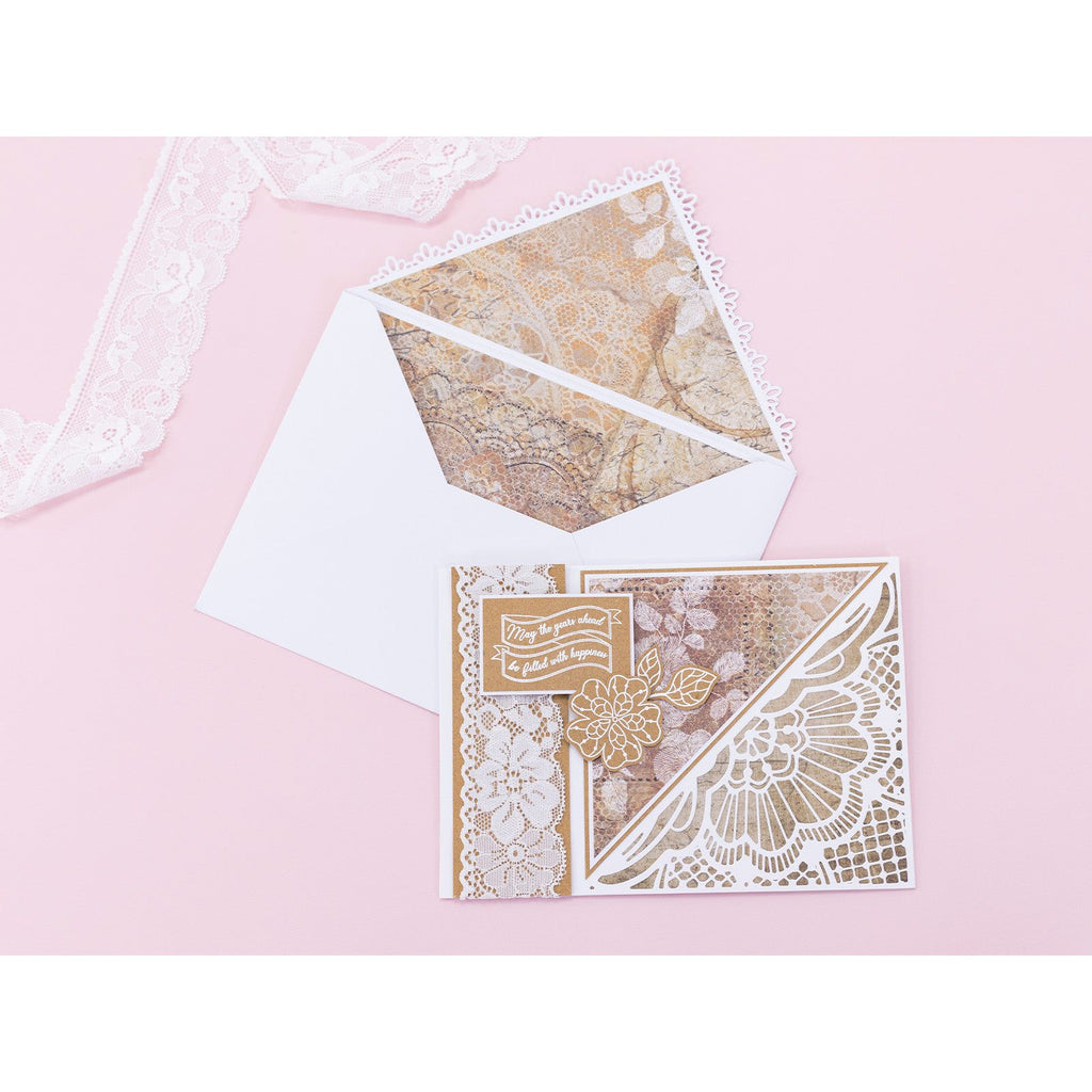 Crafter's Companion Antique Lace 12 x 12 Paper Pad ss-al-pad12 Intricate Envelope